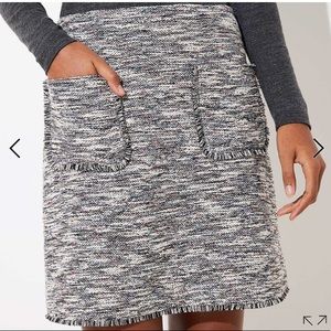 NWT XS LOFT Boucle Shift Skirt